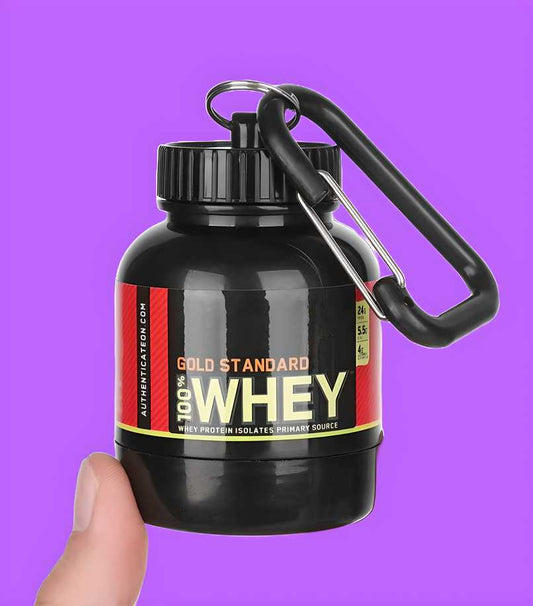 Digital Protein Powder and Supplement Funnel Keychain