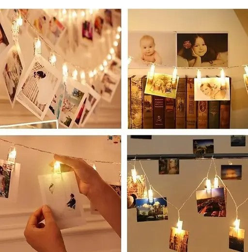 14-LED Photo Clip String Lights – Decorative Fairy Lights for Events & Home Décor