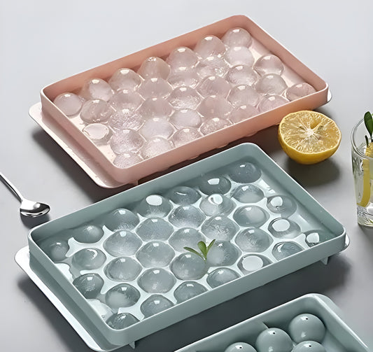 Reusable Flexible Ice Cube Tray – Perfect Mini Rounds for Whiskey & Cocktails!