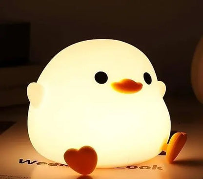 Orangie Decor Dodo Duck Night Light – Rechargeable Dimmable Silicone LED Lamp with Touch & Timer!