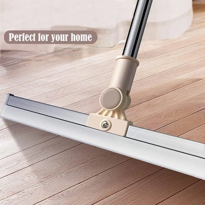 Multifunctional Magic Broom – 180° Rotating Floor Squeegee with Adjustable Long Handle & Silicone Strips!